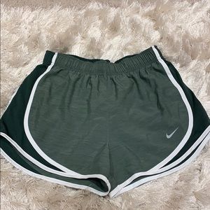 nike green running shorts